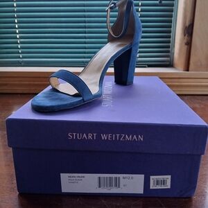 Stuart Weitzman Blue Suede Heels